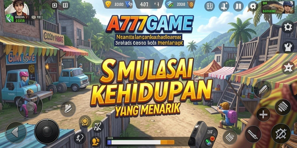 Tangkapan layar utama A777GAME menunjukkan gameplay yang menarik dan interaktif.