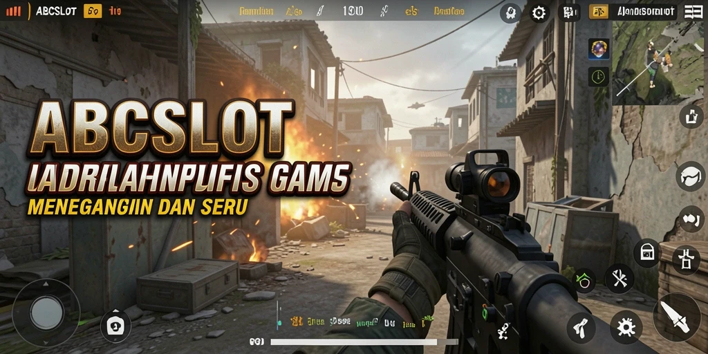 Tampilan gameplay menegangkan di ABCSLOT dengan aksi FPS.
