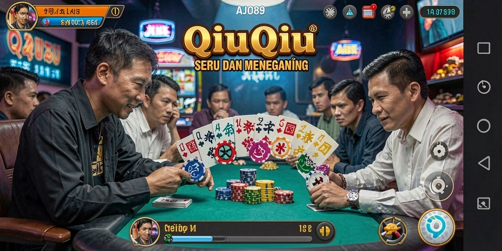 Screenshot gameplay AJO89 yang menunjukkan serunya permainan QiuQiu.