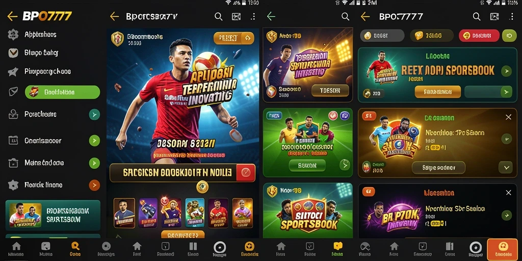 Screenshot gameplay BPO777 yang menampilkan taruhan olahraga.