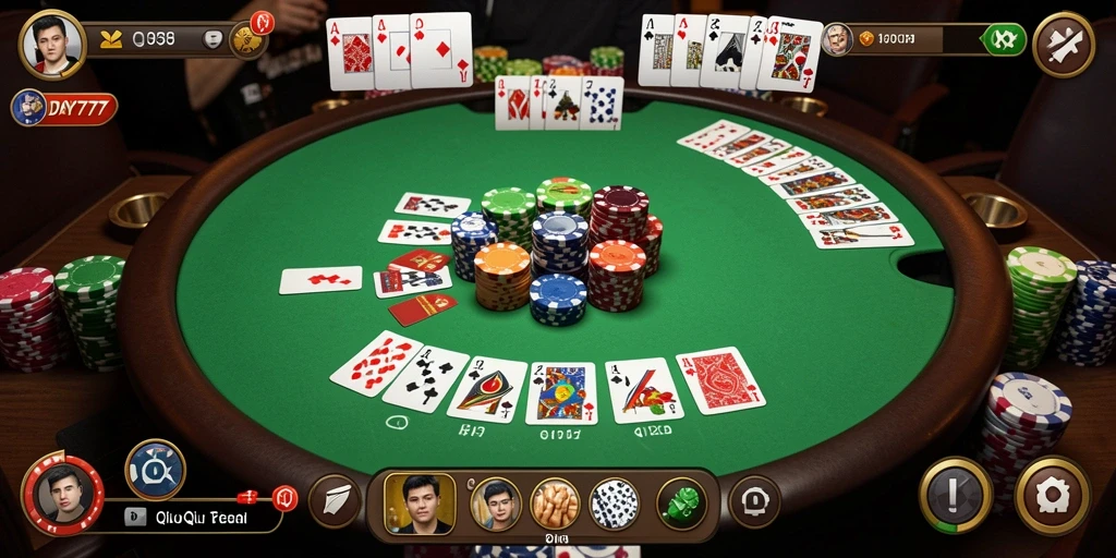Tampilan gameplay QiuQiu yang seru dan menantang.