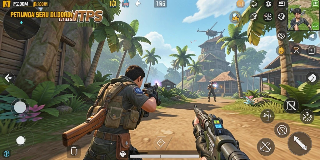 Tampilan gameplay menarik dari F200M dalam aksi TPS.