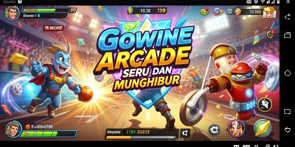 Tampilan gameplay seru dari GOWIN789, menunjukkan aksi arcade yang memukau.
