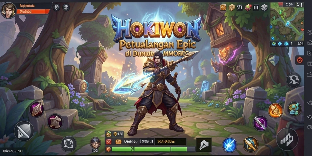 Tampilan seru gameplay HOKIWON di dunia MMORPG.