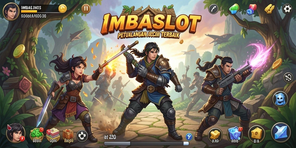 Gameplay seru dalam IMBASLOT dengan aksi dan strategi yang intens.