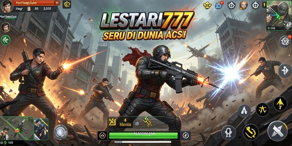 Screenshot gameplay LESTARI777 menampilkan aksi menegangkan dan karakter yang beragam.