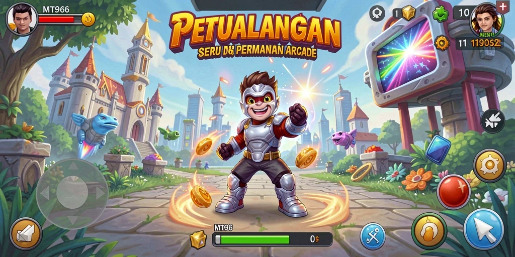 Gameplay MT966 yang penuh aksi dan tantangan seru.