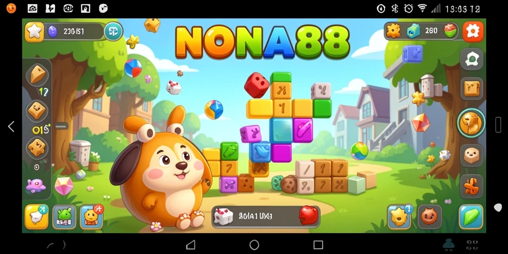Screenshot gameplay NONA88 yang menampilkan tantangan puzzle menarik.
