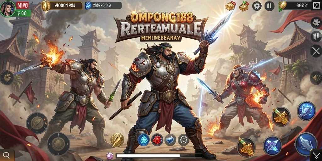Tampilan aksi pertempuran seru di OMPONG188.