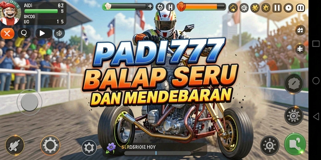 Tampilan gameplay Racing PADI777 yang mendebarkan dan penuh aksi.
