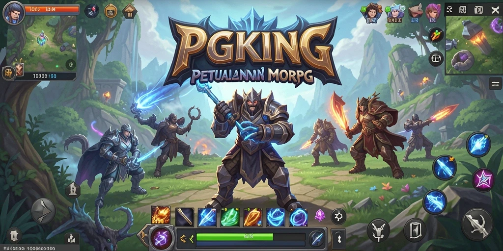 Screenshot PGKING menampilkan aksi seru dalam gameplay MMORPG.