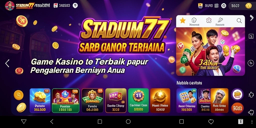 Tampilan menarik dari gameplay Kasino di STADIUM77