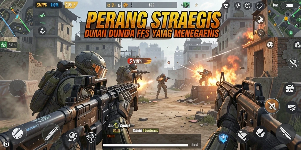 Tangkapan layar SVIP6 menampilkan aksi tembak-menembak yang mendebarkan di medan perang.