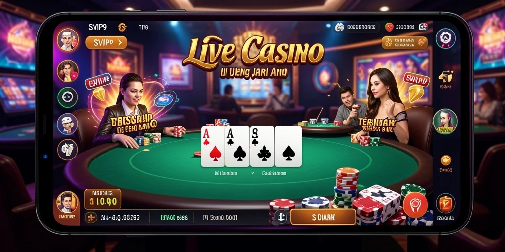 Tampilan gameplay SVIP9 yang menarik dan interaktif dalam Live Casino.