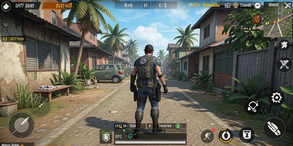 Tampilan gameplay UH77 yang realistis dan menarik.
