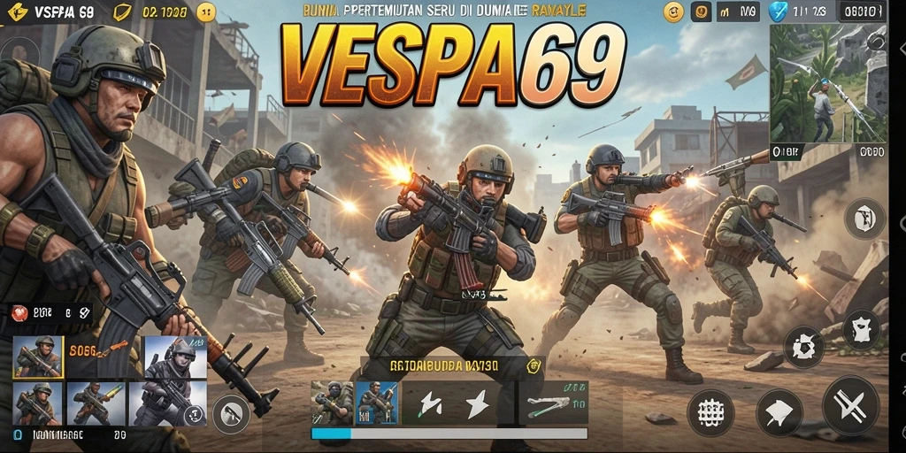 Gameplay Battle Royale VESPA69 yang mendebarkan dan penuh aksi.