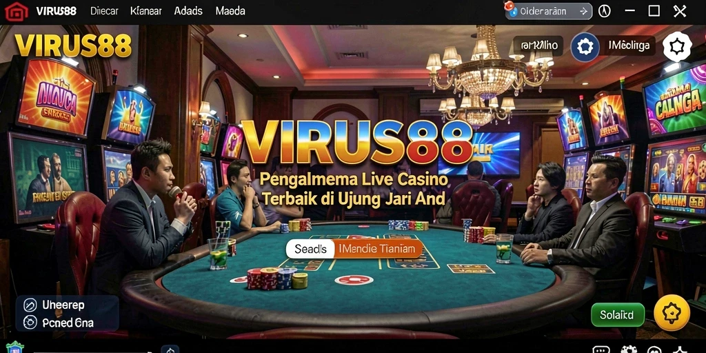 Screenshot gameplay Live Casino yang menampilkan dealer langsung dan suasana seru.